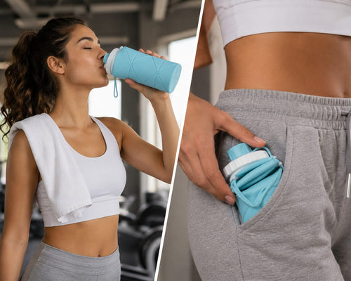 600ml Collapsible Silicone Water Bottle For Travel Sports Gym  Office (1 Pc)